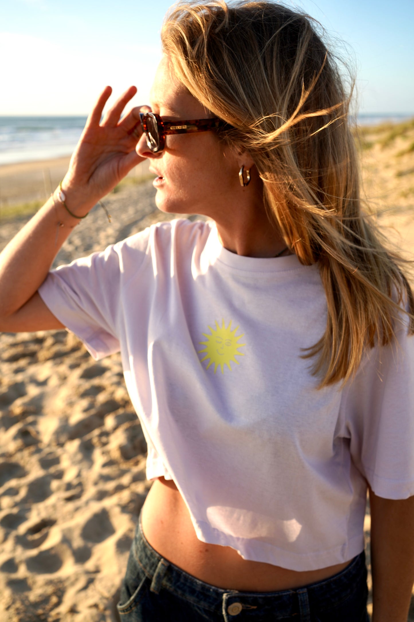 LAVENDER SUNSHINE - Tee shirt crop