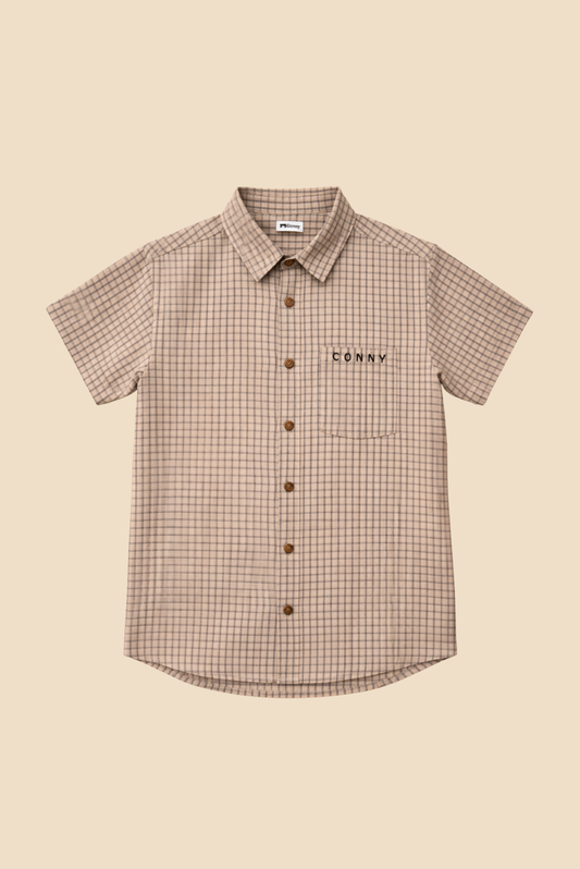 BEIGE CHECK - chemise