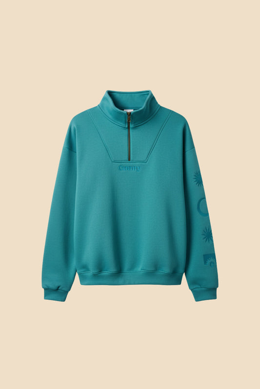 Winter wave - Hoodie demi zip