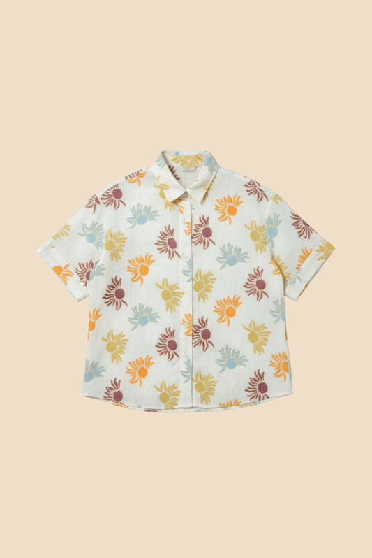 SOLAR - Chemise en lin beige