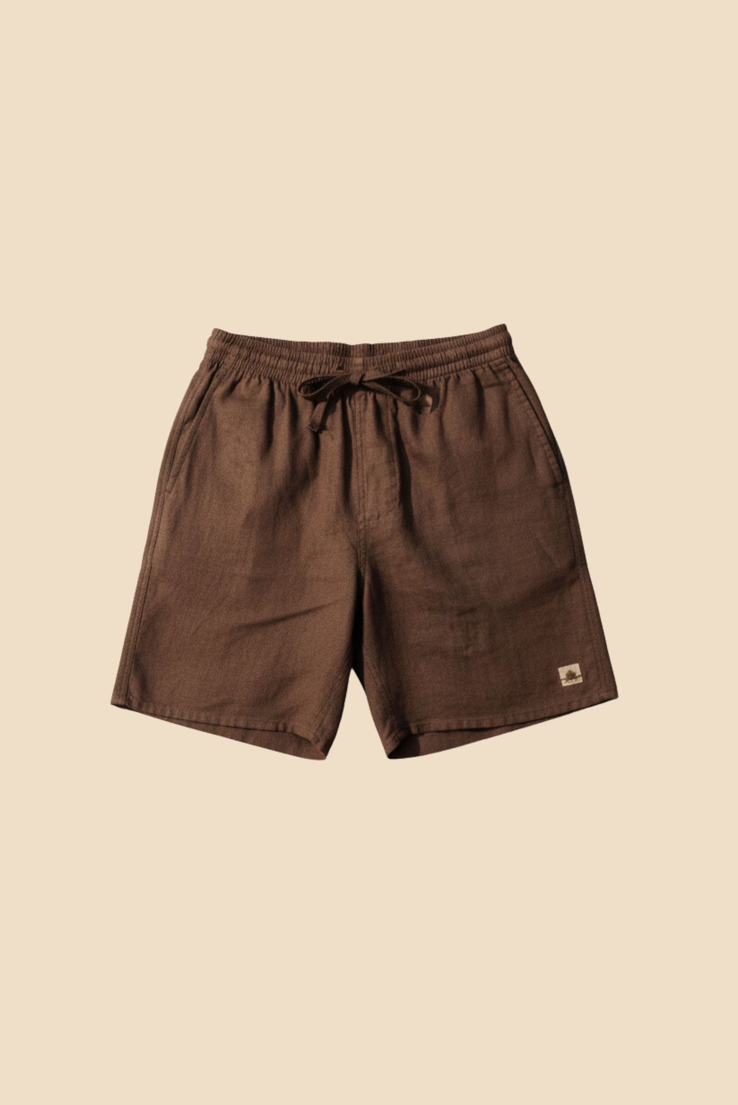 BASIC - Short en Lin Homme marron