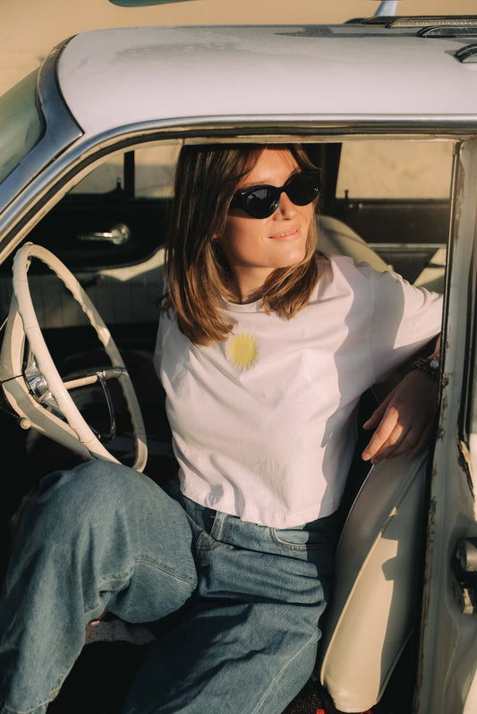 LAVENDER SUNSHINE - Tee shirt crop