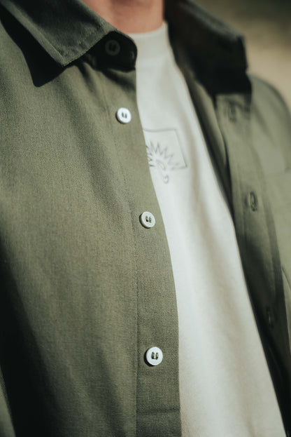 JUNGLE - Chemise Lin kaki